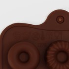 Форма для шоколада Доляна «Лакомство», силикон, 21×10,4 см, 15 ячеек, цвет коричневый - Фото 8