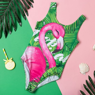 Купальник KAFTAN Tropical, рост 98-104 см (30), зелёный