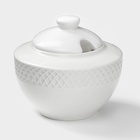 Сахарница с крышкой Wilmax «Юлия Высоцкая», 340 мл, фарфор, белая - Фото 3