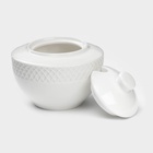 Сахарница с крышкой Wilmax «Юлия Высоцкая», 340 мл, фарфор, белая - Фото 4