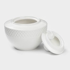 Сахарница с крышкой Wilmax «Юлия Высоцкая», 340 мл, фарфор, белая - Фото 5