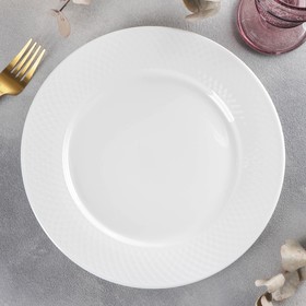Тарелка фарфоровая обеденная Wilmax «Юлия Высоцкая», d=25,5 см, цвет белый