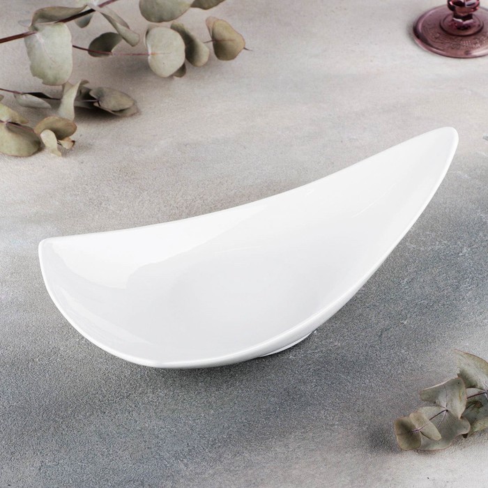 Блюдо фарфоровое овальное Wilmax, 31×15,5 см, цвет белый - Фото 1