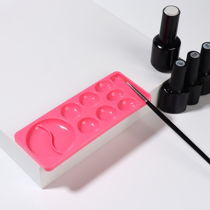 Палитра для смешивания лаков, 8 ячеек, цвет МИКС 18112