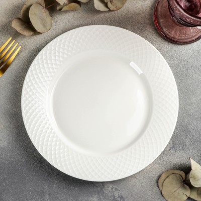Тарелка фарфоровая десертная Wilmax «Юлия Высоцкая», d=20 см, цвет белый