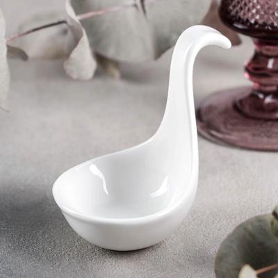 Блюдо для снеков Wilmax, 9×6 см, фарфор, белое