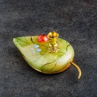 Подсвечник церковный на 1 свечу «Лист с божьей коровкой», 5×9 см, селенит - Фото 2