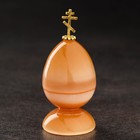 Сувенир «Яйцо с крестом», малое,  3×7 см, селенит - фото 8795524