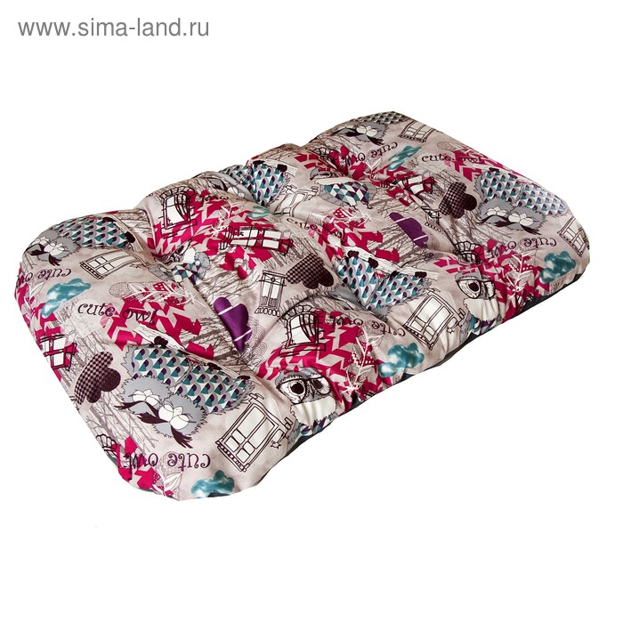 Матрас для собак средних пород Филин красный, ткань канвас, 134 х 70 х 20 см