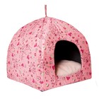 Юрта Сердечки, 42 х 42 х 48 см, розовая - Фото 1