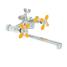 {{photo.Alt || photo.Description || 'УЦЕНКА Смеситель для ванны Accoona A6482H, двухрычажный, желтый/хром 1975187'}}