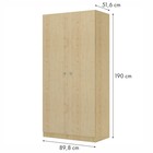 Шкаф прямой двухстворчатый Polini kids Simple, 898×500×1900 мм, цвет натуральный - Фото 3