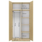 Шкаф прямой двухстворчатый Polini kids Simple, 898×500×1900 мм, цвет натуральный - Фото 4