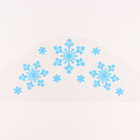 Термотрансфер на кокошник «Три снежинки», цвет синий с серебром - фото 8656820