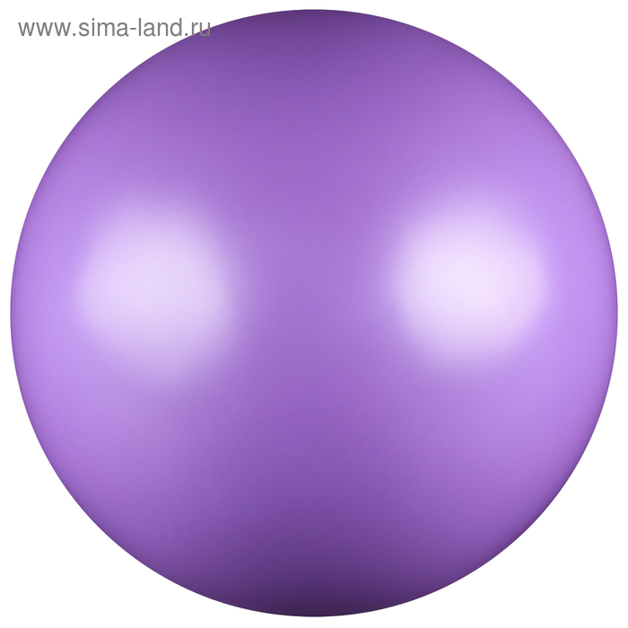 Мяч для художественной гимнастики, силикон, металлик, 15 см 300 г, цвет сиреневый - Фото 1