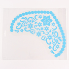 Термонаклейка на кокошник «Снежинки с завитками», цвет синий с серебром - Фото 2