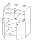 Комод пеленальный Polini kids Simple 1270, белый - фото 33952393