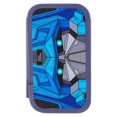 Пенал 2 секции 105 х 190 мм, ламинированный картон Calligrata "Робот"