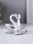 Фигурка стекло «Лебеди со стразой», 11×7×7 см - Фото 2