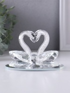 Фигурка стекло «Лебеди со стразой», 11×7×7 см - Фото 3