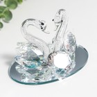Фигурка стекло «Лебеди со стразой», 11×7×7 см - Фото 5