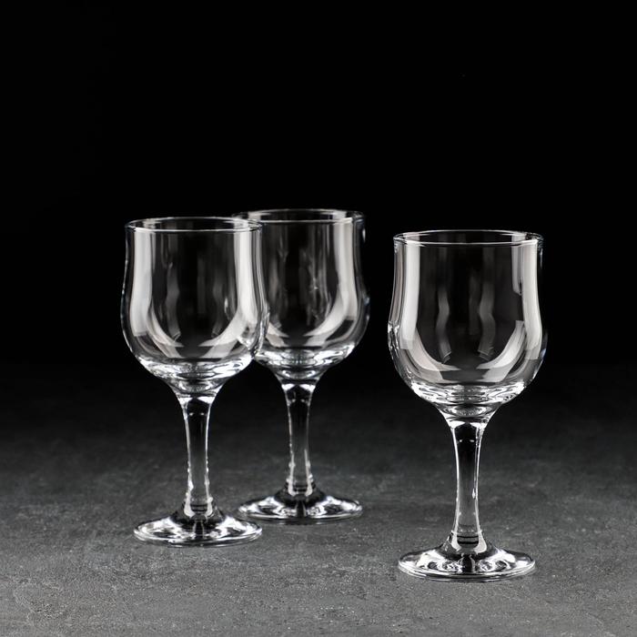 Набор стеклянных фужеров для вина Tulipe, 315 мл, 3 шт - фото 1908223772