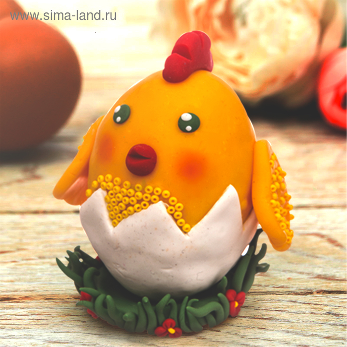 Набор для творчества. Декор яиц полимерной глиной «Цыпленок в скорлупе» - Фото 1