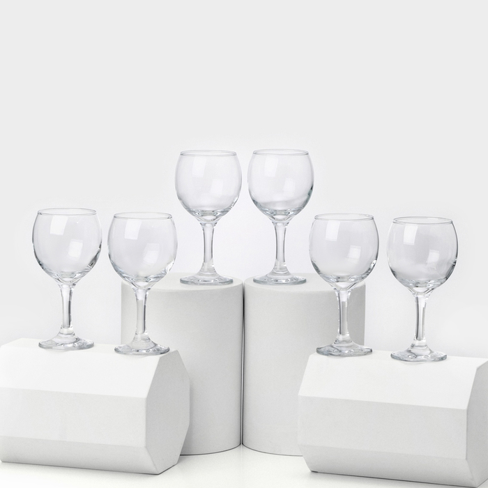 Набор стеклянных бокалов для вина Bistro, 290 мл, 6 шт - Фото 1