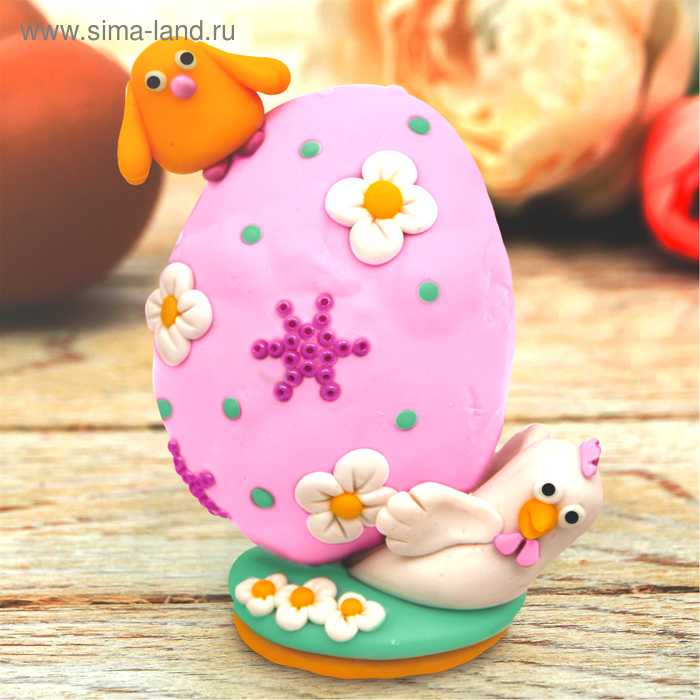 Набор для творчества. Декор яиц полимерной глиной «Курочка и цыплёнок» - Фото 1