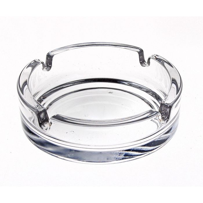 Пепельница Paşabahçe Bistro, круглая, стекло, прозрачная - Фото 1