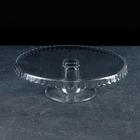 Подставка для торта Paşabahçe Patisserie, d=28 см, на ножке, стекло, прозрачная - Фото 1