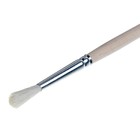 Кисть Коза круглая №3 (диаметр обоймы 3 мм; длина волоса 16 мм), деревянная ручка Calligrata - Фото 2