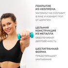 Гантель неопреновая ONLYTOP, 1,5 кг, цвет голубой 537879 - фото 2877541