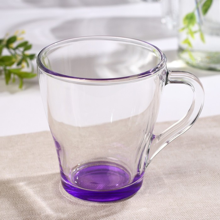 Кружка стеклянная «Джем», 250 мл, цвет фиолетовый - Фото 1