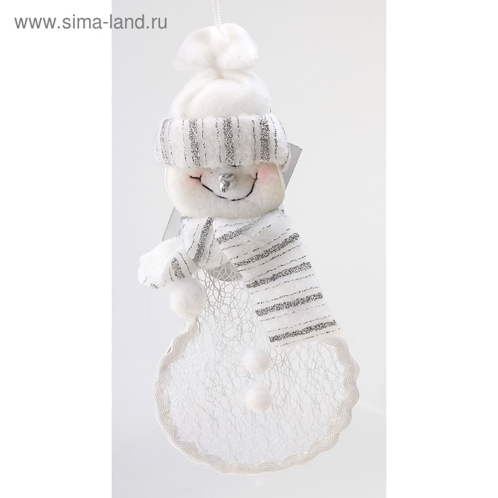 мягкая снеговик кружево 19 см - Фото 1
