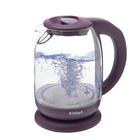 Чайник электрический Kitfort KT-640-5, стекло, 1.7 л, 2200 Вт, подсветка, фиолетовый - фото 318173580