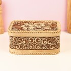 Хлебница-батонница с крышкой «Лилии», на шарнире, 22.5×16×11 см, береста - Фото 2