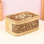 Хлебница-батонница с крышкой «Лилии», на шарнире, 22.5×16×11 см, береста - Фото 3