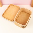 Хлебница-батонница с крышкой «Лилии», на шарнире, 22.5×16×11 см, береста - Фото 4