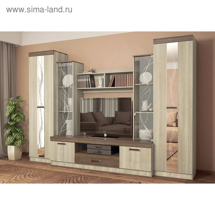 Гостиная «Атлантида 2», 2020×2900×540 мм, цвет ясень шимо тёмный/светлый - Фото 1
