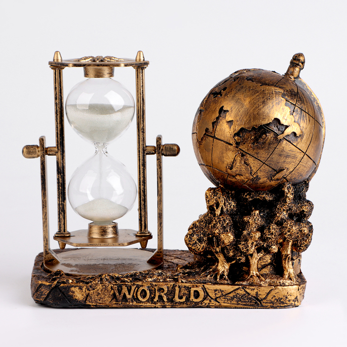 Песочные часы "Мир", сувенирные, 16 х 9 х 14 см, микс - Фото 1