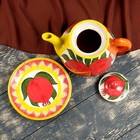 Набор чайный Риштанская керамика "Гранаты", 9 предметов (чайник 1 л, пиалы 0,5/0,3 л) - Фото 7