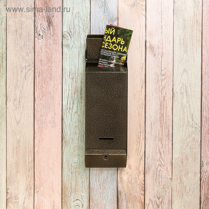 Ящик почтовый «Столбик», без замка (с петлёй), цвет бронзовый - Фото 1