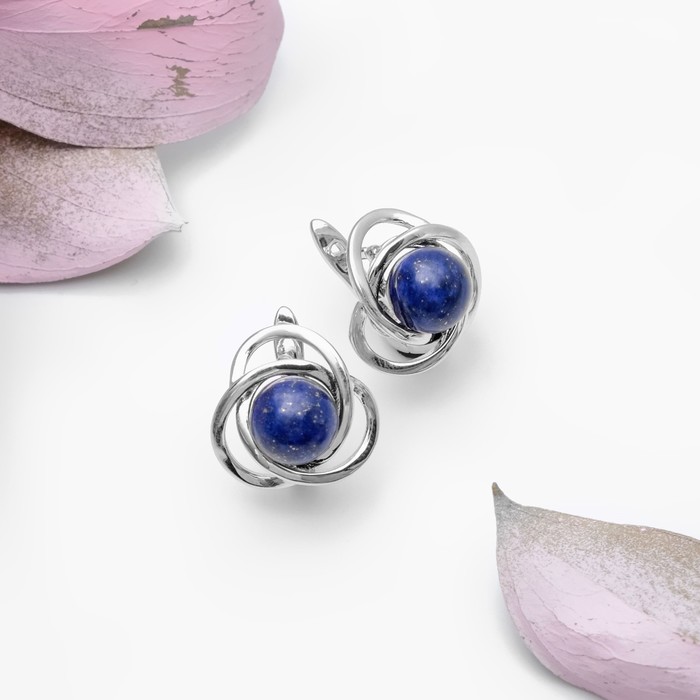 Серьги родирование орбита «Лазурит» - Фото 1