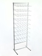 Стойка для семян 60×40×180, 9 ярусов с крючками L25 см, d=4 мм, белая - Фото 2