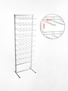 Стойка для семян 60×40×180, 9 ярусов с крючками L25 см, d=4 мм, белая - Фото 2