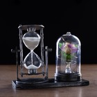 Песочные часы "Роза", сувенирные, с подсветкой, 15 х 9 х 14 см, микс - фото 2879513