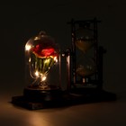 Песочные часы "Роза", сувенирные, с подсветкой, 15 х 9 х 14 см, микс - Фото 5