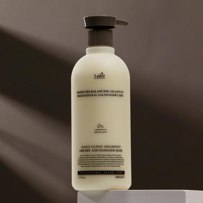 Шампунь для волос без силикона Lador Moisture Balancing Shampoo, 530 мл - Фото 1