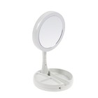 Зеркало Luazon KZ-09, подсветка, настольное, 30×16×16 см, увеличение × 10, USB, белое - Фото 3
